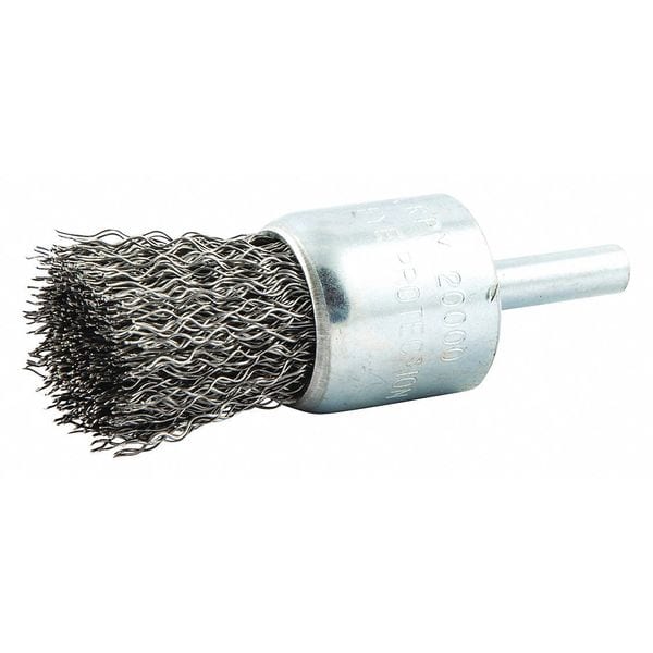Zoro Select Crimped Wire End Brush, Shank Size 1/4" - 66252839094