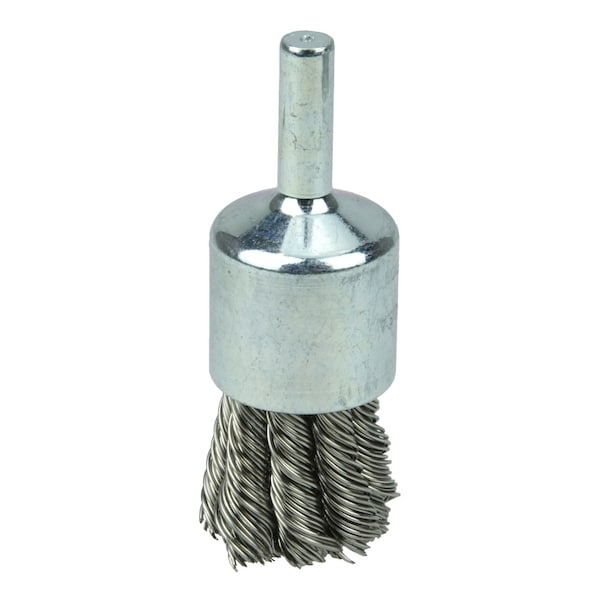 Weiler 3/4" Knot Wire End Brush, .020" Stainless Steel Fill - 10030