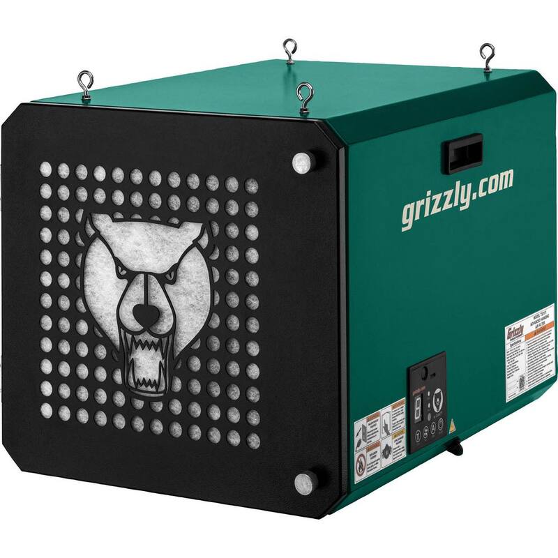 Filtro de aire colgante de 5 velocidades con HEPA de Grizzly Industrial - T33151