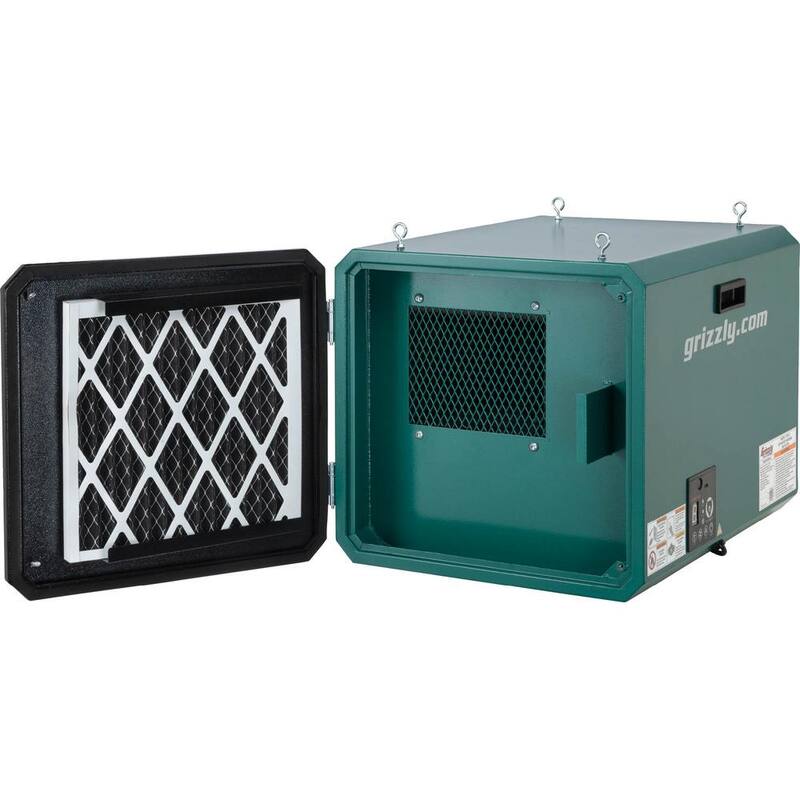 Filtro de aire colgante de 5 velocidades con HEPA de Grizzly Industrial - T33151