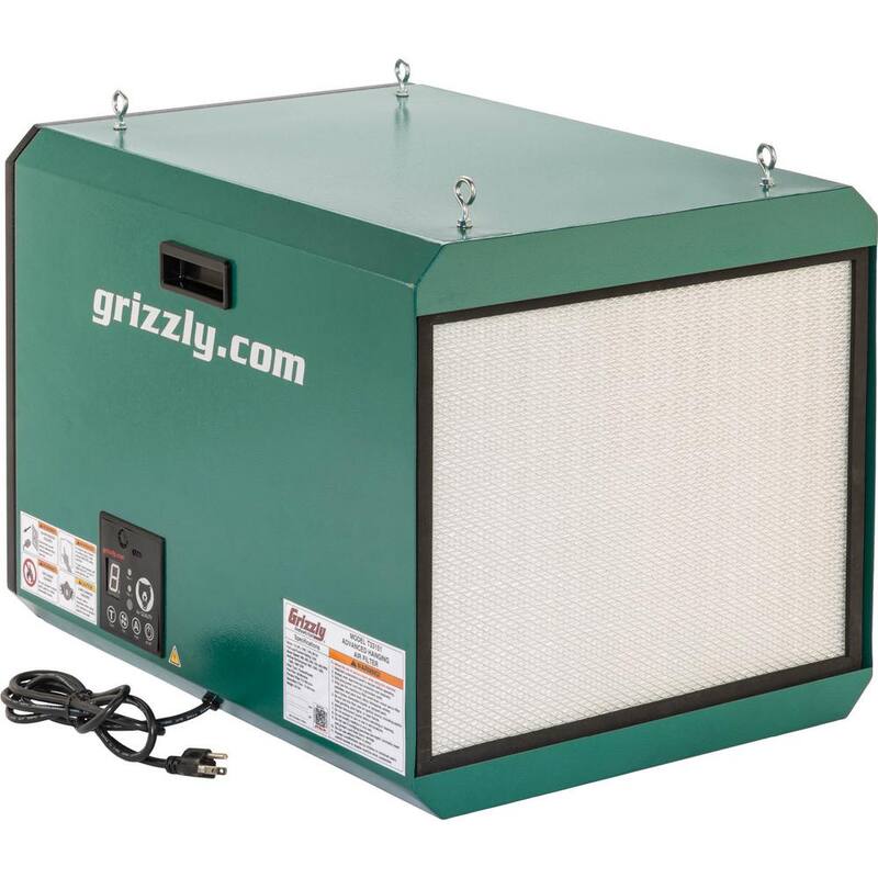 Filtro de aire colgante de 5 velocidades con HEPA de Grizzly Industrial - T33151