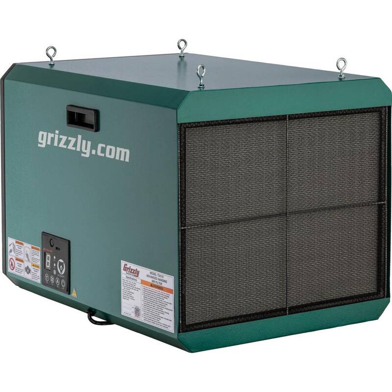 Filtro de aire colgante de 5 velocidades con HEPA de Grizzly Industrial - T33151