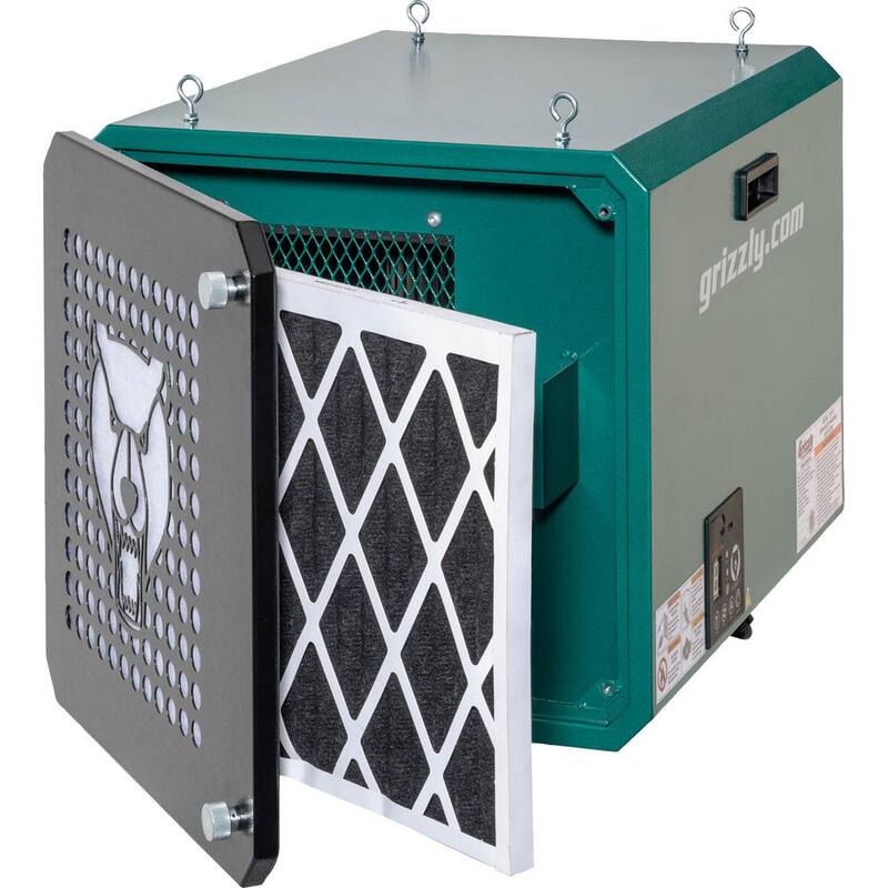 Filtro de aire colgante de 5 velocidades con HEPA de Grizzly Industrial - T33151