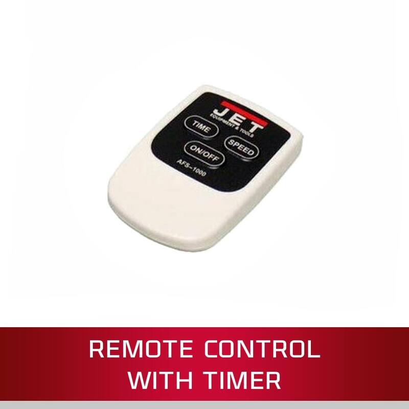 Sistema de filtración de aire Jet 800/1200/1700 CFM con control remoto y pre-filtro electrostático, 3 velocidades, 115 voltios, AFS-2000 - 708615