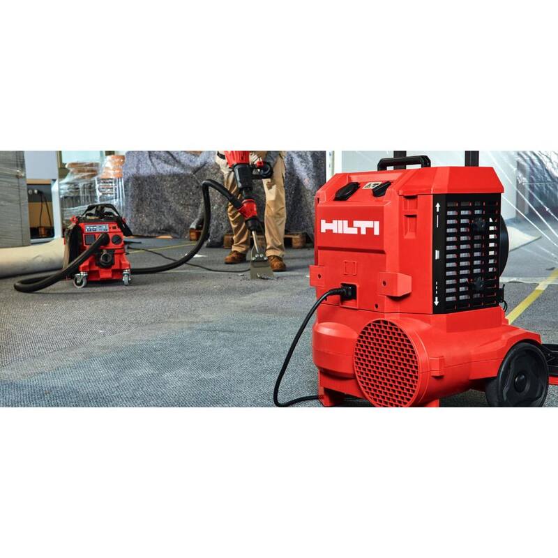 Hilti AIC 1000-E 120 Volt 3.8 Amp 1000 CFM Recolector de polvo/purificador de aire con manguera y 30 prefiltros - 3830509