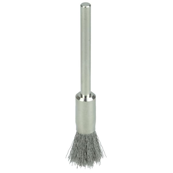 Weiler 5/16" Miniature Wire End Brush, .005" Stainless Steel Fill, 1/8" Stem - 26114