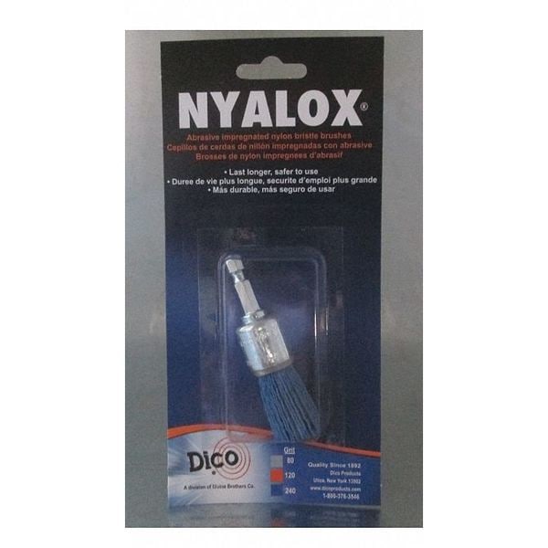 Nyalox By Dico Nyalox End Brush, 240 Grit, Blue, 3/4" - 7200027