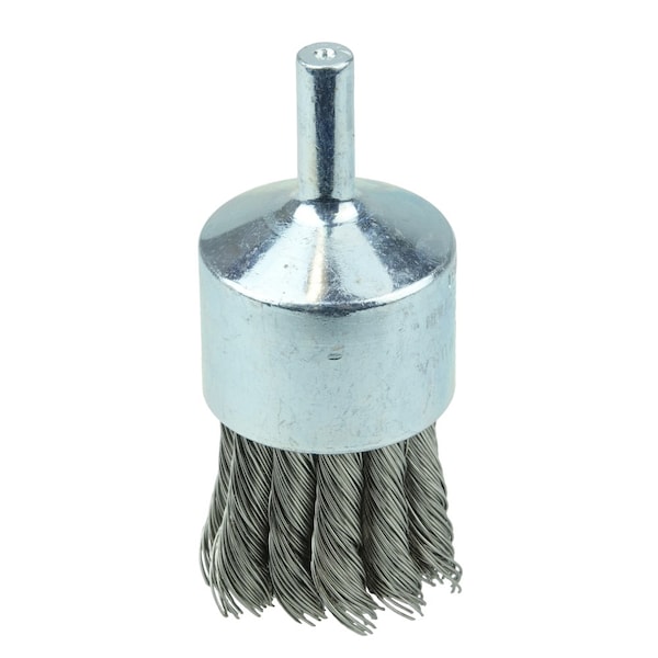 Weiler 1-1/8" Knot Wire End Brush, .020" Stainless Steel Fill - 10032