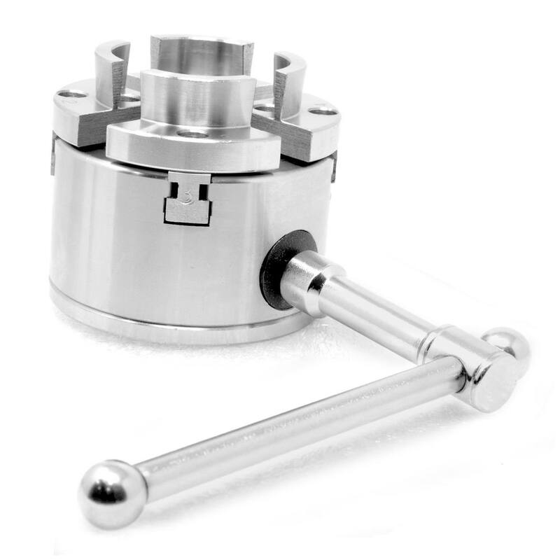 Juego de Chuck de torno de 4 garras centrado automático con llave de 2.75 pulg. y rosca de 1 pulg x 8TPI - LA4275