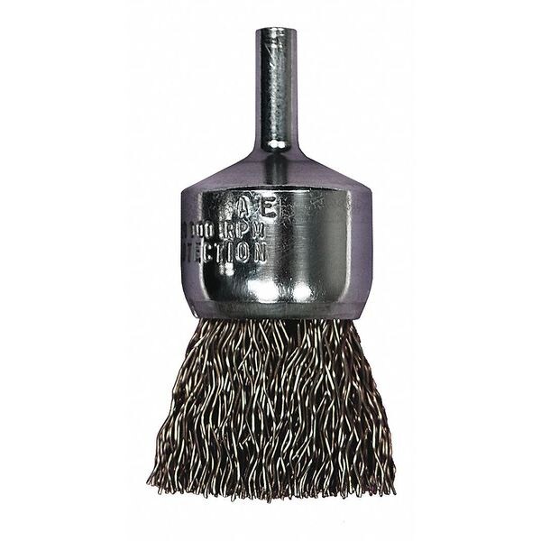 Pferd 1/2" Crimped Wire End Brush - .006 CS Wire, 1/4" Shank - 82962