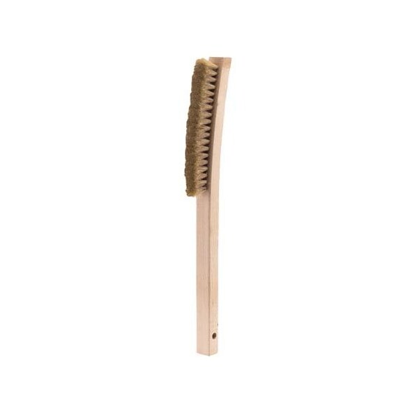 Gordon Brush 3 X 19 Row Horsehair and 13-3/4" Curved Wood Handle Plater's Brush - 403HHG