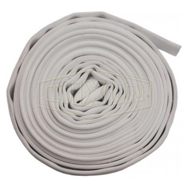 Dixon Single Jacket Fire Hose, 1-1/2 in, 50 ft L, 135 psi Working, Polyester, Domestic - A315-50UC