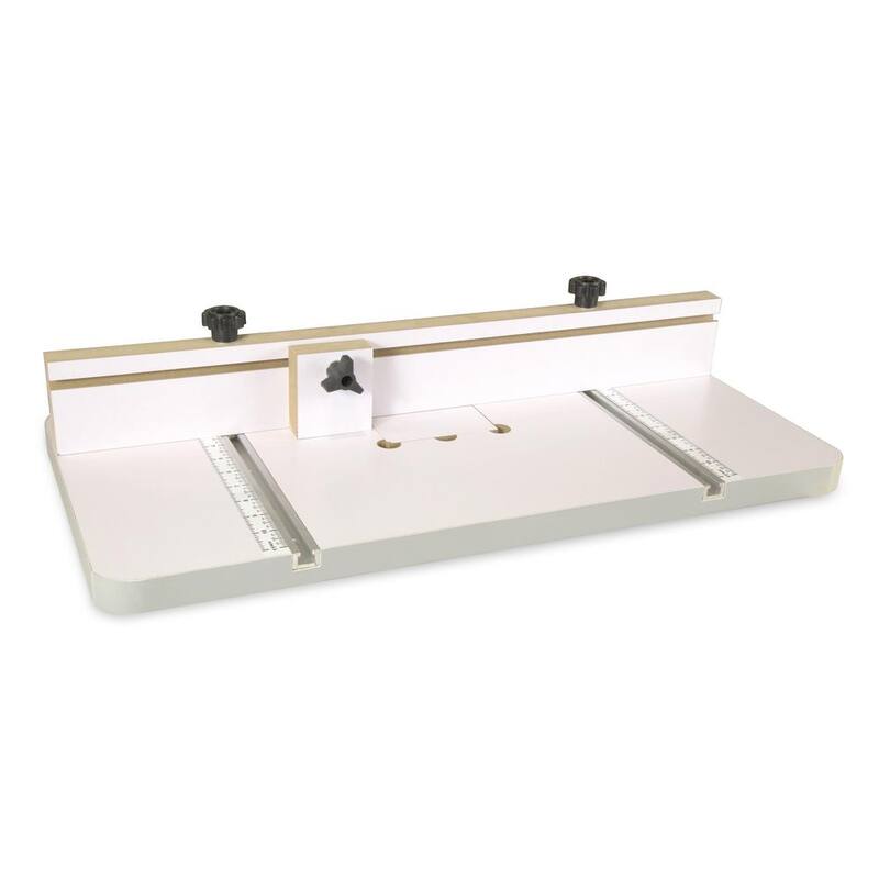 Mesa para taladro de 24 pulgadas por 12 pulgadas con cerca ajustable y bloque de paro - DPA2412T