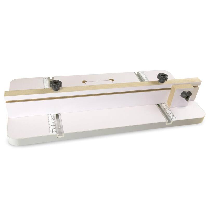 Mesa para taladro de 24 pulgadas por 12 pulgadas con cerca ajustable y bloque de paro - DPA2412T