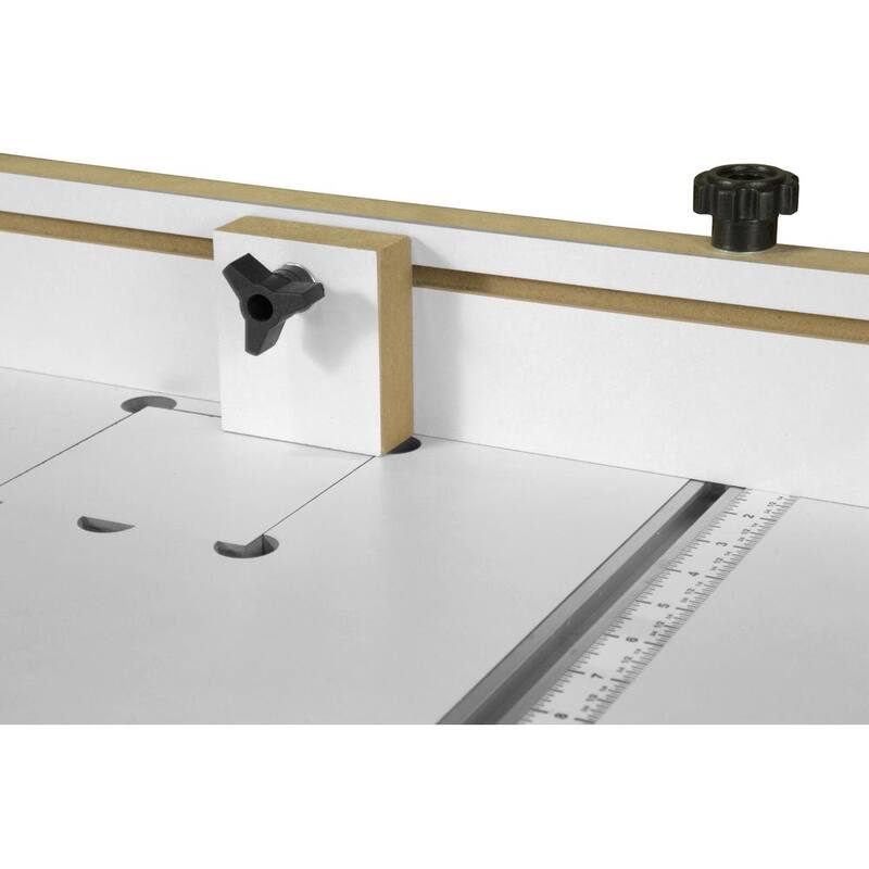 Mesa para taladro de 24 pulgadas por 12 pulgadas con cerca ajustable y bloque de paro - DPA2412T