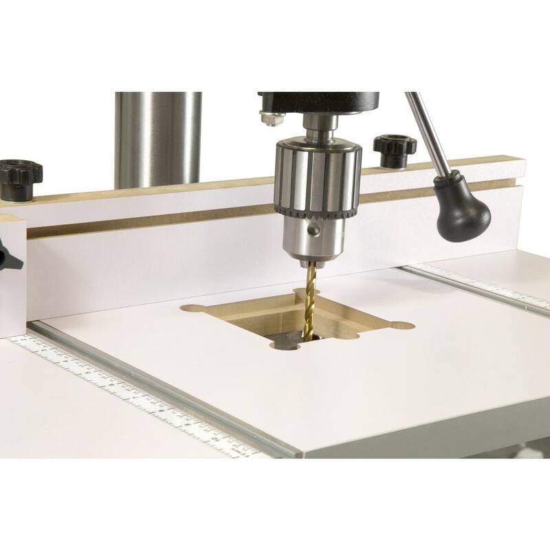 Mesa para taladro de 24 pulgadas por 12 pulgadas con cerca ajustable y bloque de paro - DPA2412T