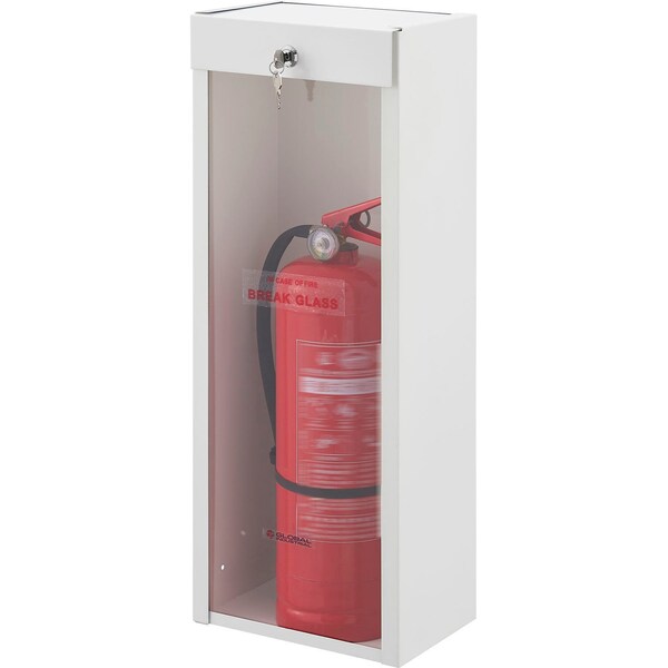 Global Industrial Fire Extinguisher Cabinet, Surface Mount, Lockable, Fits 10 Lbs. - 670601