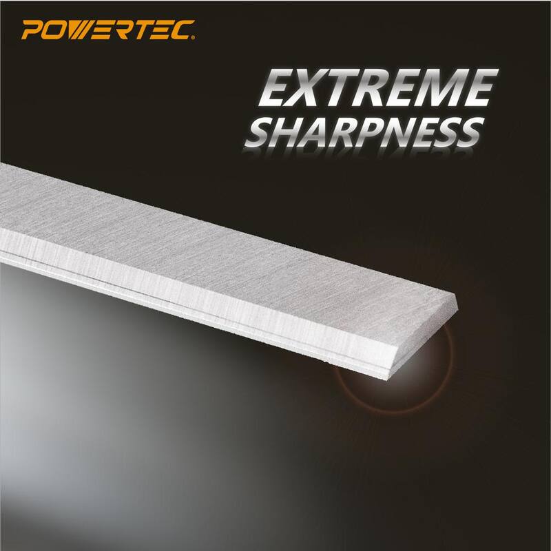Cuchillas para cepillo de acero de alta velocidad POWERTEC de 6-1/8 pulgadas para Craftsman 21705 922995, Ridgid AC8600 JE080008 JP0610 (paquete de 6) - 14802DDN