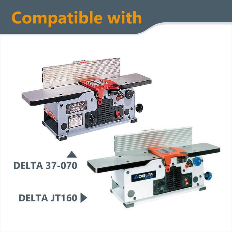 Cuchillas para jointer de acero de alta velocidad de 6 pulgadas para Delta 37-070 JT160, Grizzly G0612, Craftsman 21788 (Juego de 4) - 14801-P2
