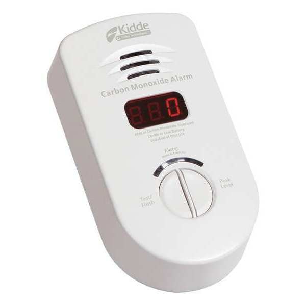 Kidde Carbon Monoxide Alarm, 85 dB @ 10 ft, 110V AC/DC, Electrochemical Battery Backup: Yes - KN-COP-DP-B