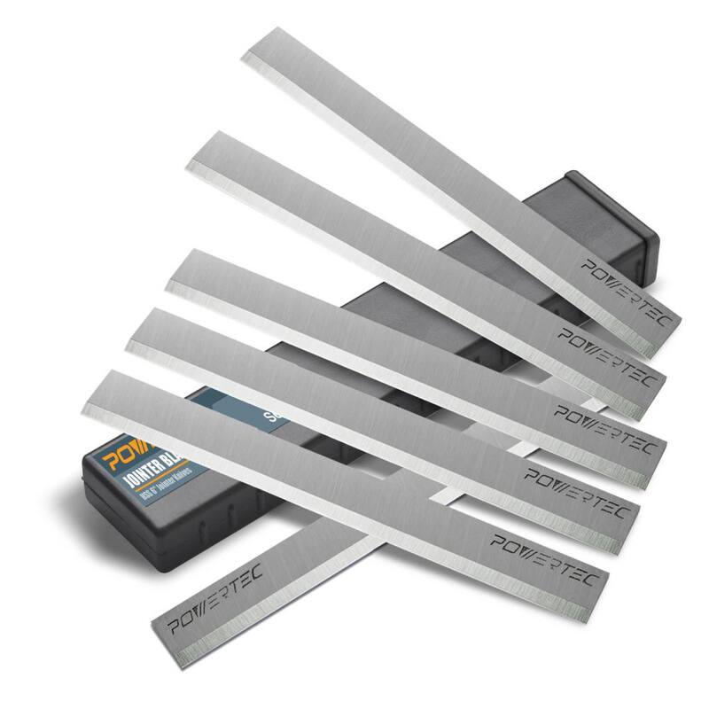 Cuchillas de cepilladora POWERTEC de 6 pulgadas para Delta 37-658 37-190 37-195 37-205 37-220 37-275X, Jet 708457K JJ-6CS (paquete de 6) - 14803-P2