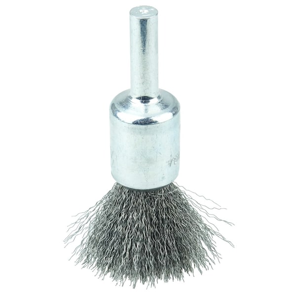 Weiler 1/2" Crimped Wire End Brush, .006" Steel Fill - 10001