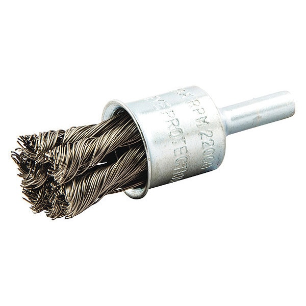 Zoro Select End Brush, Shank 1/4", Wire 0.014" dia. - 66254442992