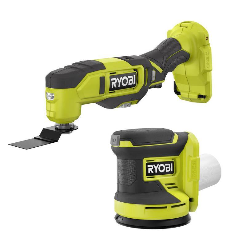 Kit de combo inalámbrico de 2 herramientas RYOBI ONE+ 18V con multiherramienta y lijadora orbital al azar de 5 pulgadas (solo herramientas) - PCL1207N