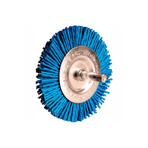 Century Drill & Tool Century Drill 77433 End Brush 3" Dia. 1/4" Shank Size Nylon - 77433