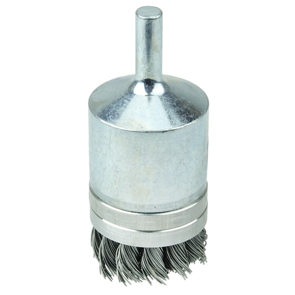 Weiler 1-1/8" Banded Knot Wire End Brush, .020" Steel Fill - 11141
