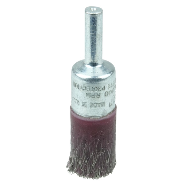 Weiler 1/2" Polyflex Encapsulated End Brush, .0104" Staineless Steel Fill - 35500