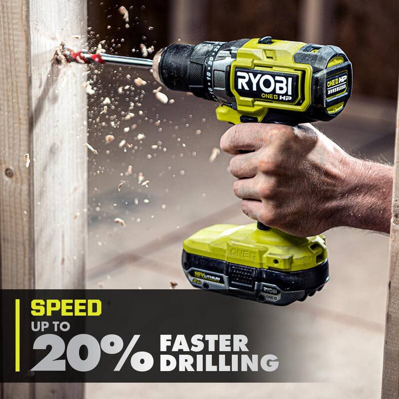 RYOBI ONE+ HP 18V Juego de Combo Inalámbrico sin Escobillas de 5 Herramientas con Baterías de Alto Rendimiento de 4.0 Ah y 2.0 Ah, Cargador y Bolsa - PBLCK105K2