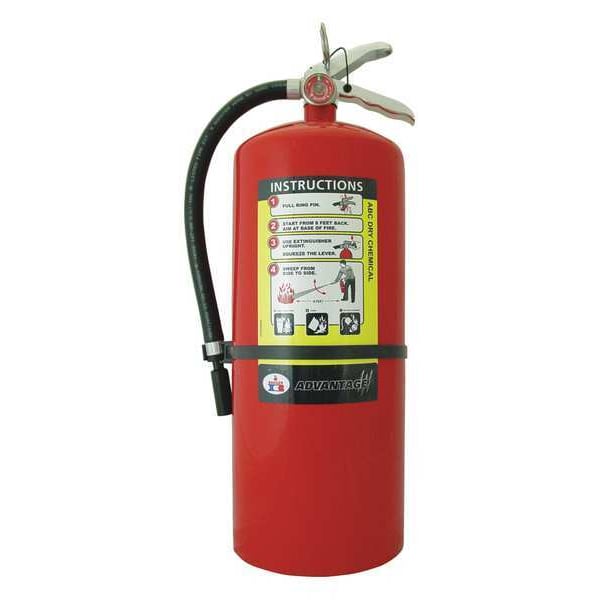 Badger Fire Extinguisher, 18 lb Capacity, Class ABC , UL Rating6A:80B:C , Monoammonium Phosphate - ADV-20