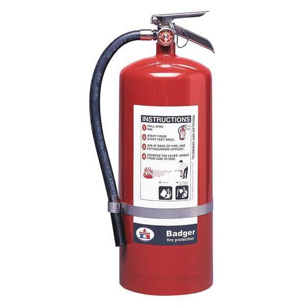 Badger Fire Extinguisher, 20 lb Capacity, Class BC , UL Rating120B:C , Sodium Bicarbonate - B20BC