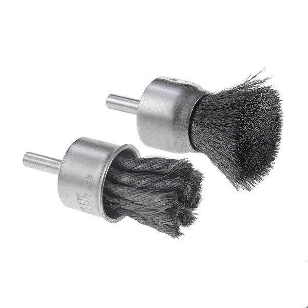 Cgw Abrasives Economy Fast Cut End Brush, 3/4 in, Crimped, 0.014 mm, SS Fill - 60591
