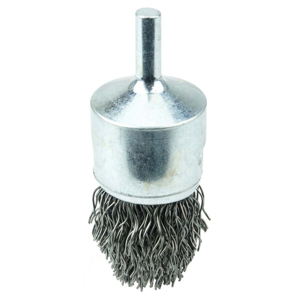 Weiler Controlled Flare Crimped Wire End Brush 1", .020" Steel Fill - 10311