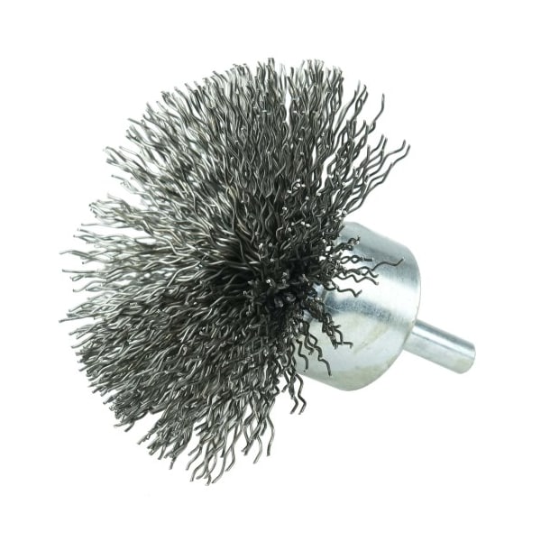 Weiler 3" Circular Flared Crimped Wire End Brush, .020" Steel Fill - 10073