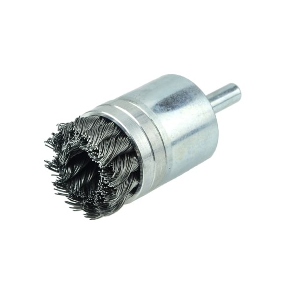 Weiler 1-1/8" Banded Knot Wire End Brush, .014" Steel Fill - 11140
