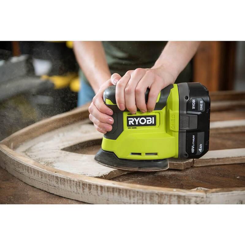 Conjunto combinado inalámbrico de 2 herramientas RYOBI ONE+ de 18V con lijadora orbital aleatoria y lijadora de acabados Corner Cat (Sólo herramientas) - PCL406B-PCL416B