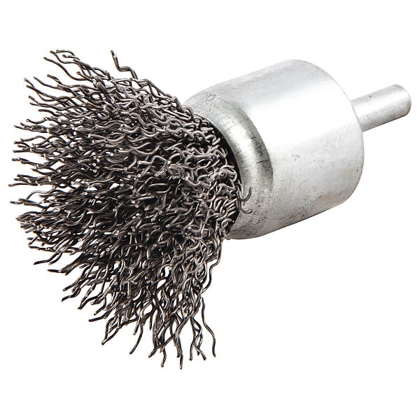 Zoro Select Crimped Wire End Brush, Shank Size 1/4" - 66252838898