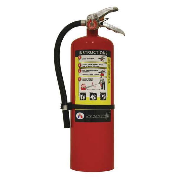 Badger Fire Extinguisher, 10 lb Capacity, Class ABC , UL Rating4A:60B:C , Monoammonium Phosphate - ADV-10