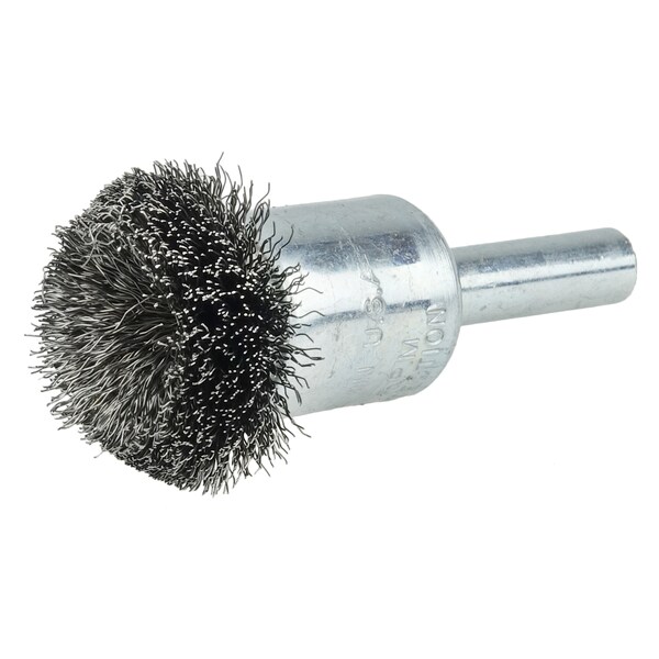 Weiler 1" Circular Flared Crimped Wire End Brush .008" Steel Fill - 10034