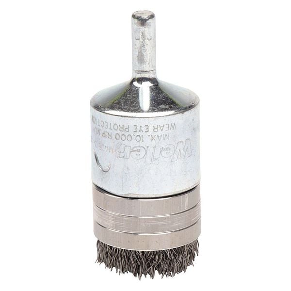 Weiler 1" Banded Crimped Wire End Brush .0104" Steel Fill - 11105