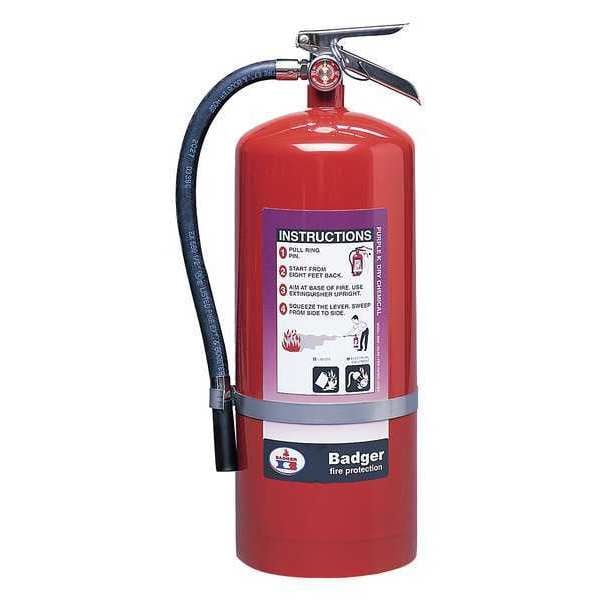Badger Fire Extinguisher, 20 lb Capacity, Class BC , UL Rating120B:C , Potassium Bicarbonate - B20P