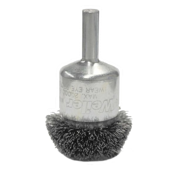 Weiler 1-1/4" Circular Flared Crimped Wire End Brush .008" Steel Fill - 10035
