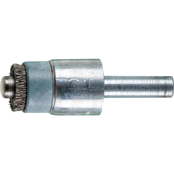 Pferd 1/2" Pilot End Brush - .004 SS Wire, 1/4 Shaft, 1/4" Pilot Dia. - 83191