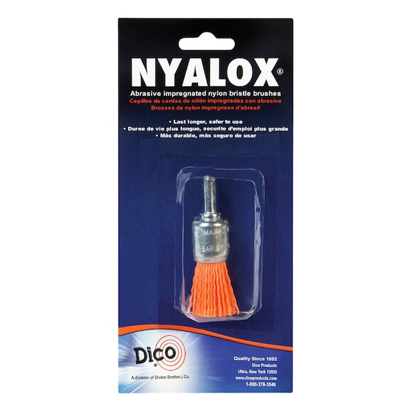 Dico Dico Nyalox 3/4 in. Medium Crimped Mandrel Mounted Cup End Brush Nylon 4500 rpm 1 pc - 541-781-3/4