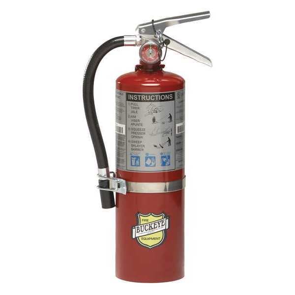 Buckeye Fire Equipment Fire Extinguisher, 5 lb Capacity, Class ABC , UL Rating3A:40B:C , Monoammonium Phosphate - 25614