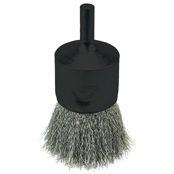 Weiler 1" Crimped Wire End Brush, .0104" Stainless Steel Fill - 10022