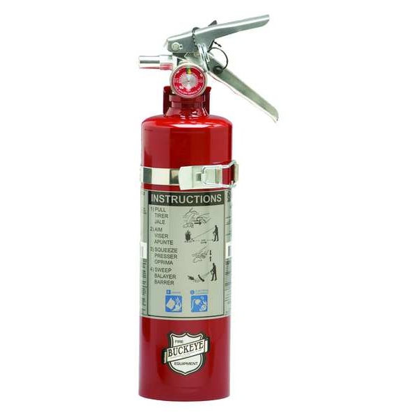 Buckeye Fire Equipment Fire Extinguisher, 2.5 lb Capacity, Class BC , UL Rating10B:C , Sodium Bicarbonate - 13415
